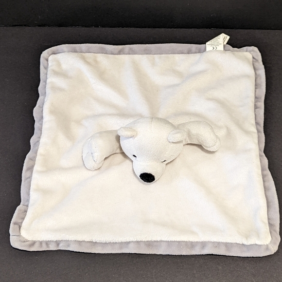 Dans Un Jardin white polar bear security blanket lovey - Picture 3 of 6